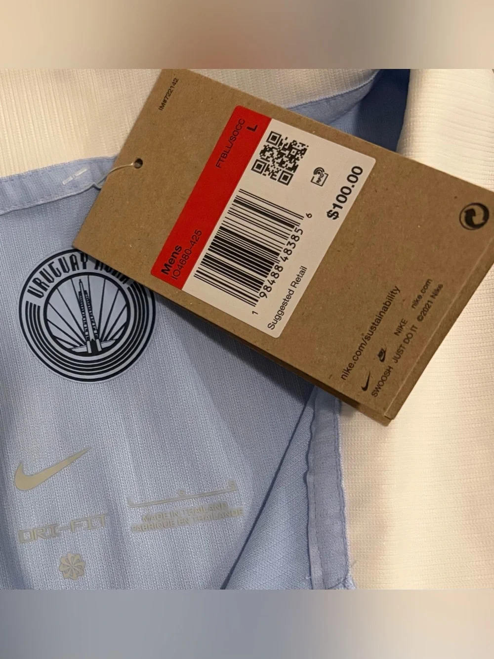 Nike Authentic Uruguay National Team 2026 Soccer IO4680-425 Jersey Men’s Sz: L